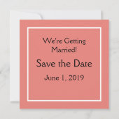 Blonde Haired Bride Wedding Save The Date (Rückseite)