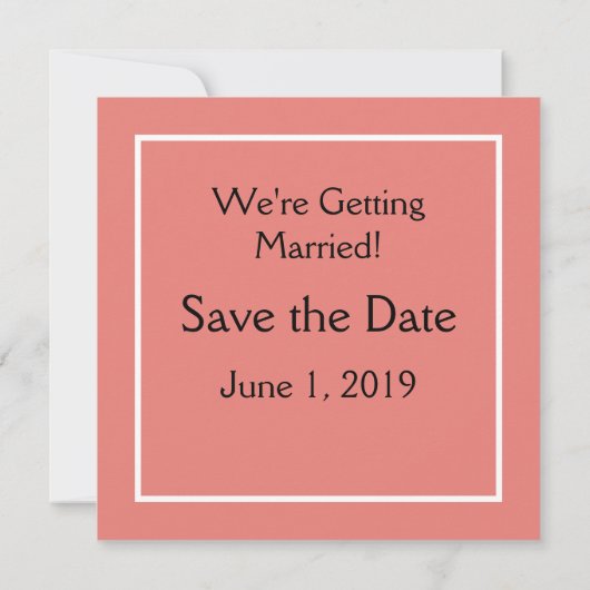 Blonde Haired Bride Wedding Save The Date (Rückseite)