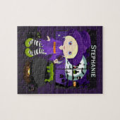 Blonde Halloween Witch Jigsaw Puzzle (Horizontal)