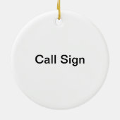 Blonde Ham Radio Button-up Girl Weihnachtsschmuck (Hinten)