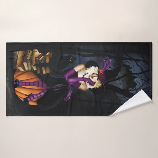 Blonde Hexch Pumpkin Lila Badehandtuch (Badehandtuch)