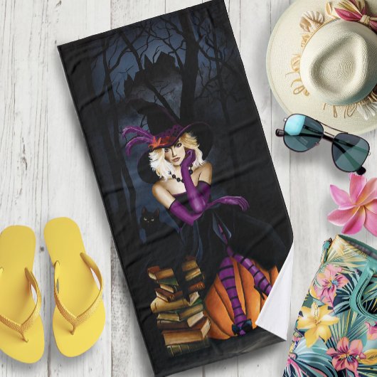 Blonde Hexch Pumpkin Lila Badehandtuch