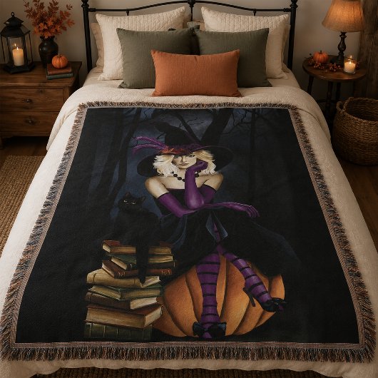 Blonde Hexch Pumpkin Lila Decke