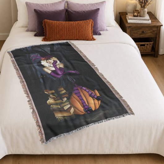Blonde Hexch Pumpkin Lila Decke