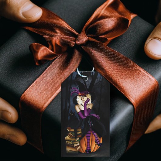 Blonde Hexch Pumpkin Lila Geschenkanhänger