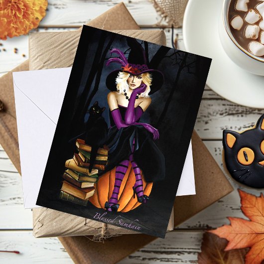 Blonde Hexch Pumpkin Lila Karte