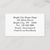 Blonde Hexe Button Up Girl Business Card Visitenkarte (Rückseite)