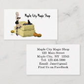 Blonde Hexe Button Up Girl Business Card Visitenkarte (Vorne/Hinten)