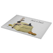 Blonde Hexe Button Up Girl Cutting Board Schneidebrett (Ecke)