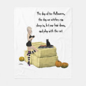Blonde Hexe Button Up Girl Fleece Blanket (Vorderseite)