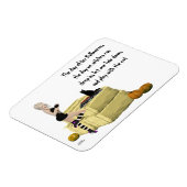 Blonde Hexe Button Up Girl Flexible Magnet (Linke Seite)