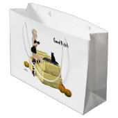 Blonde Hexe Button Up Girl Geschenktasche Große Geschenktüte (Rückseite Schrägansicht)