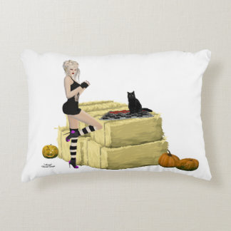 Blonde Hexe Button Up Girl Throw Kissen