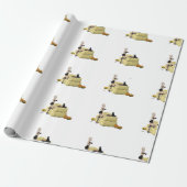 Blonde Hexe Button Up Girl Wrapping Paper Geschenkpapier (Ungerollt)