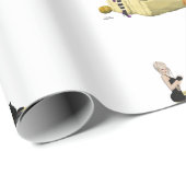 Blonde Hexe Button Up Girl Wrapping Paper Geschenkpapier (Rolleneckpunkt)