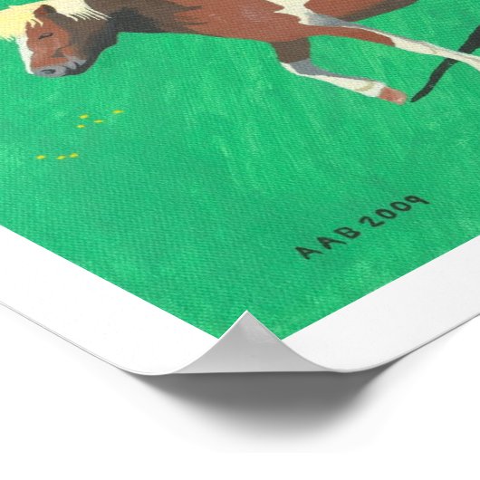 Blonde Horse Poster (Ecke)