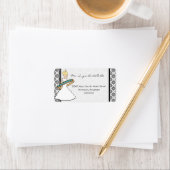 Blonde Hula Dancing Bride Address Labels Adressaufkleber (Insitu)
