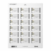 Blonde Hula Dancing Bride Address Labels Adressaufkleber (Vorne)