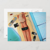 Blonde in Black Postkarte (Vorne/Hinten)