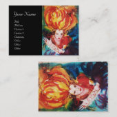 BLONDE IN RED Beauty ,Makeup, Friseur Visitenkarte (Vorne/Hinten)