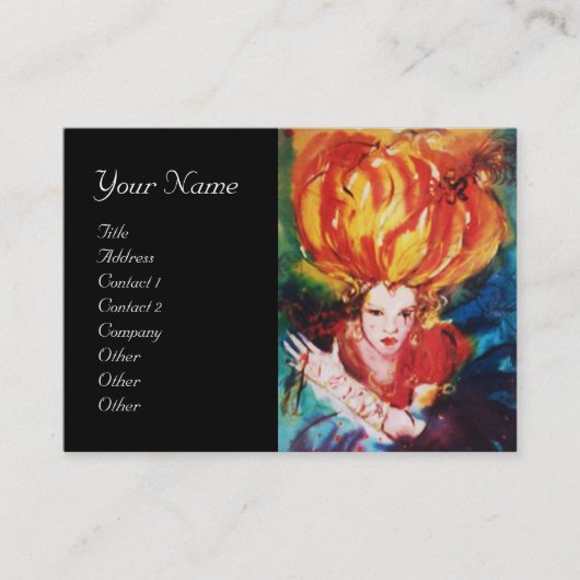 BLONDE IN RED Beauty ,Makeup, Friseur Visitenkarte (Vorderseite)