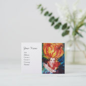 BLONDE IN RED Beauty Makeup, Haarsalon, White Pear Visitenkarte (Stehend Vorderseite)