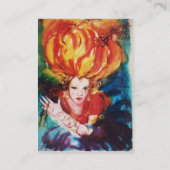 BLONDE IN RED Beauty Makeup, Haarsalon, White Pear Visitenkarte (Rückseite)