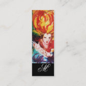 BLONDE IN RED Monogram Beauty ,Makeup, Friseur Mini Visitenkarte (Rückseite)