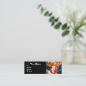 BLONDE IN RED Monogram Beauty ,Makeup, Friseur Mini Visitenkarte (Stehend Vorderseite)