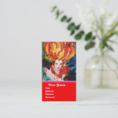 BLONDE IN RED Monogram Beauty ,Makeup, Friseur Visitenkarte (Stehend Vorderseite)