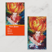 BLONDE IN RED Monogram Beauty ,Makeup, Friseur Visitenkarte (Vorne/Hinten)