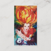 BLONDE IN RED Monogram Beauty ,Makeup, Friseur Visitenkarte (Rückseite)