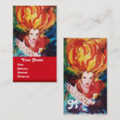 BLONDE IN RED Monogram Beauty ,Makeup, Friseur Visitenkarte (Vorne/Hinten)