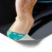 Blonde in Strumpfs Button Up Poster (Ecke)