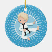 Blonde Karate Boy Ornament Judo Martial Arts (Hinten)