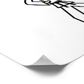 Blonde Karate Girl Poster (Ecke)