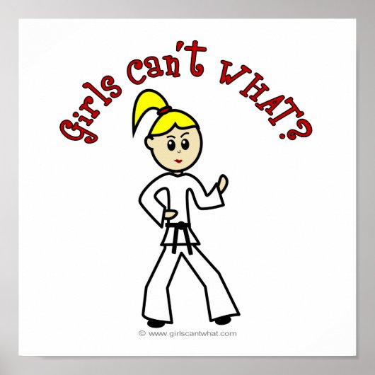 Blonde Karate Girl Poster (Vorne)