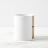 Blonde Katze mit Topaz-Augen auf Zimt-Tasse Kaffeetasse (Mittel)