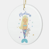 Blonde kleine Meerjungfrau-Verzierung Keramik Ornament (Links)