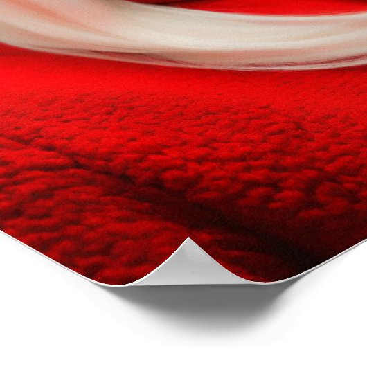 Blonde Lady in Rot Poster (Ecke)