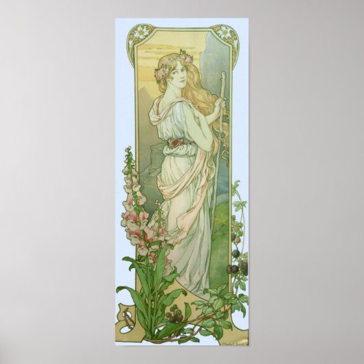 Blonde Lady in White Poster (Vorne)