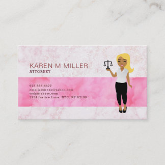 Blonde Lawyer Business Cards Visitenkarte