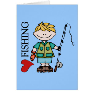 Blonde Liebe-Fischerei des Jungen-I