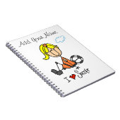 Blonde Liebe-Fußball-Geschenke des Notizblock (Rechte Seite)