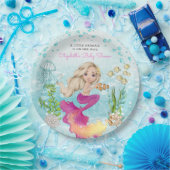 Blonde Little Mermaid Baby Duschpapier Teller (Party)