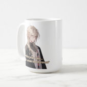 Blonde Long Hair Hübsch Anime Typ Kaffeetasse (Vorderseite Links)