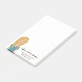 Blonde Long Hair Illustration Hair Salon Post-it Klebezettel (angewinkelt)