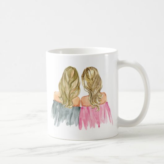 Blonde Mädchen der beste Kaffeetasse (Rechts)