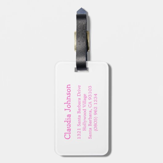 Blonde Mädchen mit sonnigen Kindern mit Gepäckanhä Gepäckanhänger (Rückseite vertikal)