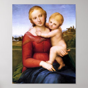 Blonde Madonna und Baby Jesus Poster